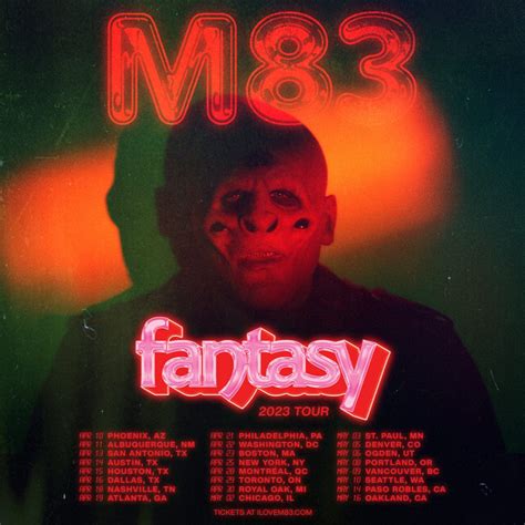 m83 fantasy tour setlist